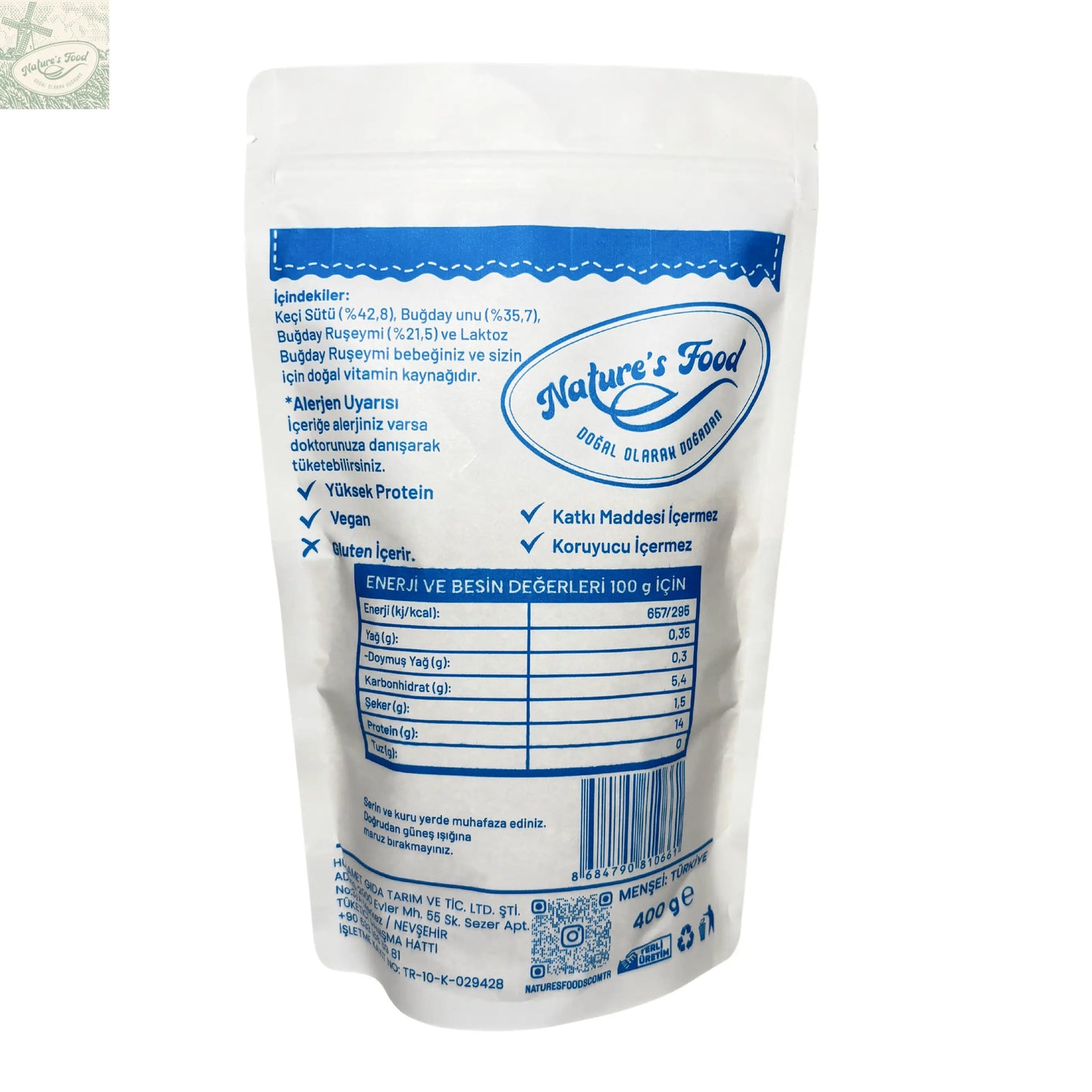 Keçi Sütlü Bebek Tarhanası Nature's Food