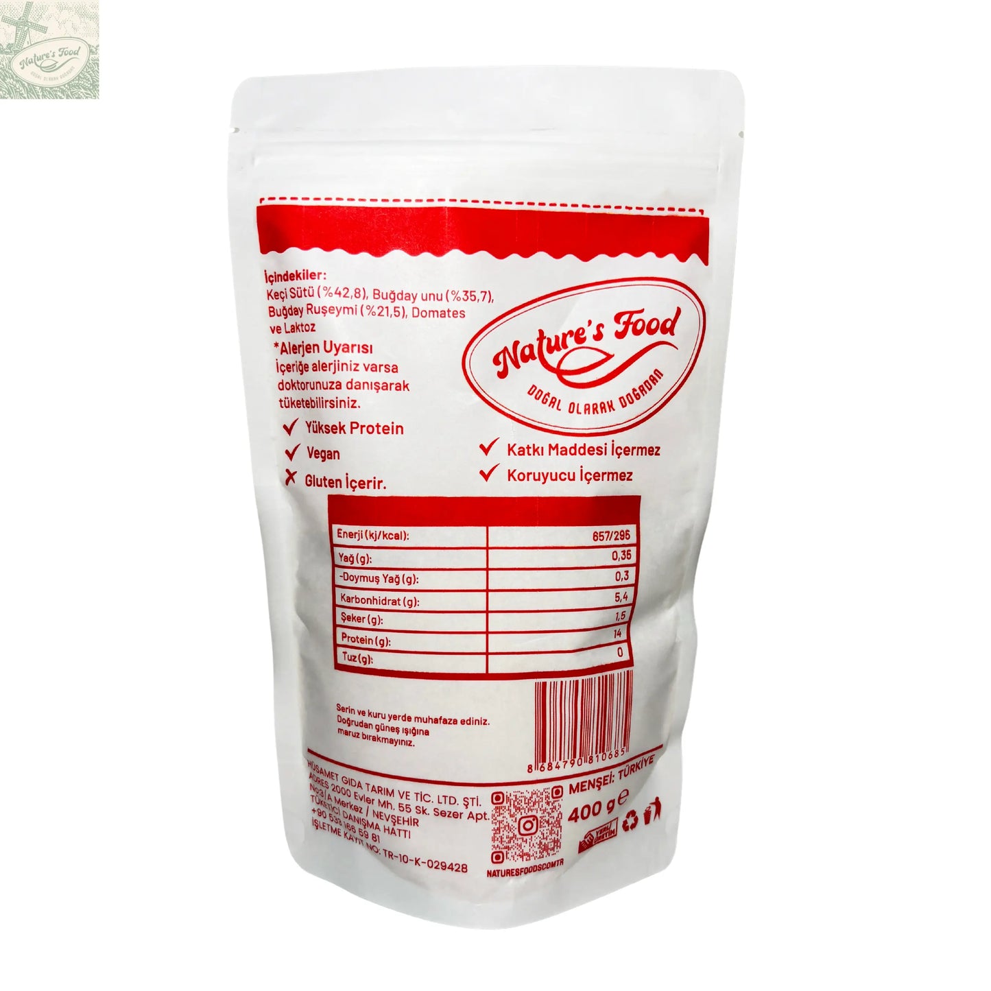 Keçi Sütlü Domatesli Tarhana Nature's Food