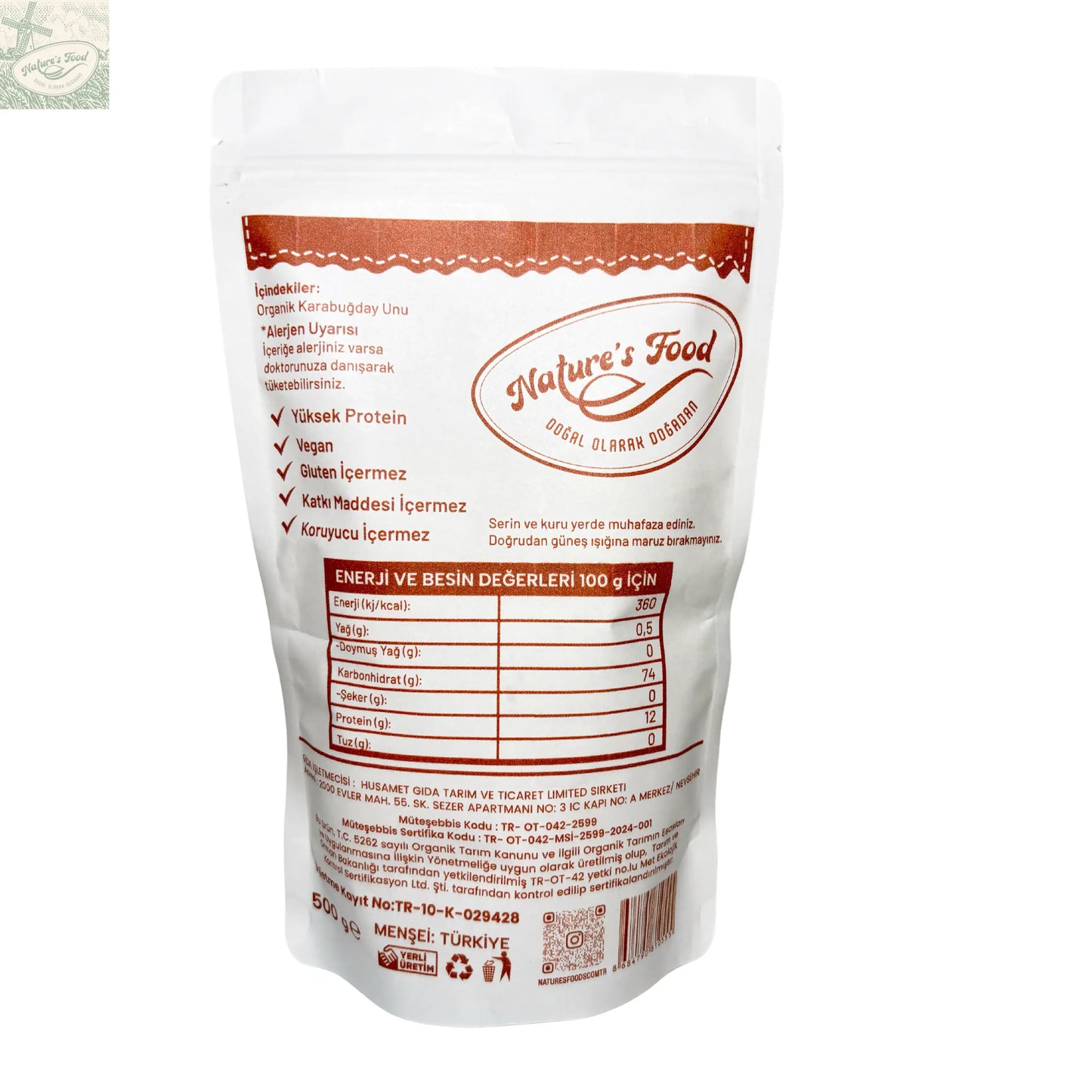 Organik Karabuğday Unu Nature's Food