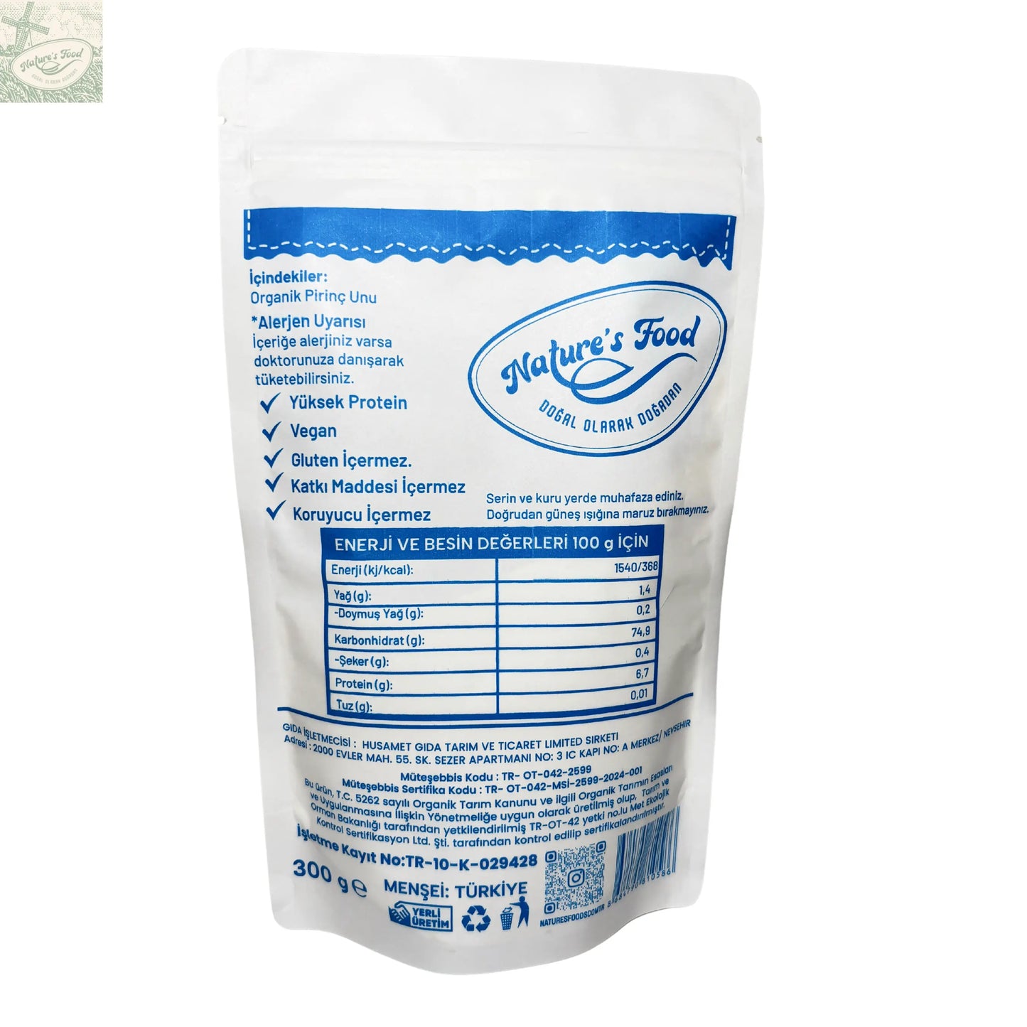 Organik Pirinç Unu Nature's Food